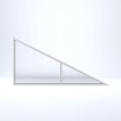 Fixed triangle ALU window with one vertical profile 