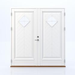 Arendal wooden double type entrance/facade doors