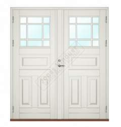 Skien wooden double type entrance/facade doors