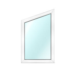 Fasta PVC-fönster i trapezform