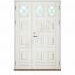 wooden double entrance doors