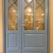 Double wooden doors in grey