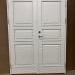 Double white wooden doors