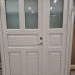 White wooden entrance doors